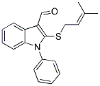 2-[(3-METHYL-2-BUTENYL)SULFANYL]-1-PHENYL-1H-INDOLE-3-CARBALDEHYDE Struktur