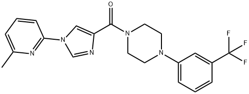 [1-(6-METHYL-2-PYRIDINYL)-1H-IMIDAZOL-4-YL](4-[3-(TRIFLUOROMETHYL)PHENYL]PIPERAZINO)METHANONE Struktur