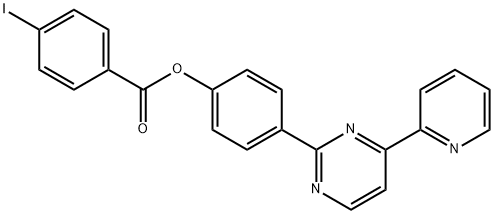 4-[4-(2-PYRIDINYL)-2-PYRIMIDINYL]PHENYL 4-IODOBENZENECARBOXYLATE Struktur