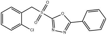 2-CHLOROBENZYL 5-PHENYL-1,3,4-OXADIAZOL-2-YL SULFONE Struktur