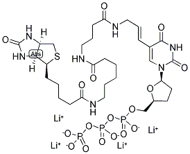 BIOTIN-16-2',3'-DIDEOXY-URIDINE-5'-TRIPHOSPHATE TETRALITHIUM SALT Struktur