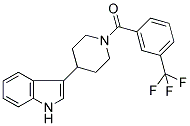 4-(1H-INDOL-3-YL)-1-(3-(TRIFLUOROMETHYL)BENZOYL)PIPERIDINE Struktur