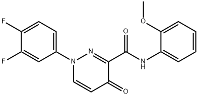 1-(3,4-DIFLUOROPHENYL)-N-(2-METHOXYPHENYL)-4-OXO-1,4-DIHYDRO-3-PYRIDAZINECARBOXAMIDE Struktur