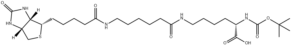 N2-T-BOC-N6-(BIOTINAMIDO-6-N-CAPROYLAMIDO)LYSINE Struktur