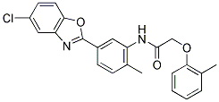 N-[5-(5-CHLORO-1,3-BENZOXAZOL-2-YL)-2-METHYLPHENYL]-2-(2-METHYLPHENOXY)ACETAMIDE Struktur