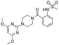 4-(4,6-DIMETHOXYPYRIMIDIN-2-YL)-1-[2-((METHYLSULPHONYL)AMINO)BENZOYL]PIPERAZINE Struktur