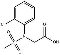 N-(2-CHLOROPHENYL)-N-(METHYLSULFONYL)GLYCINE Struktur