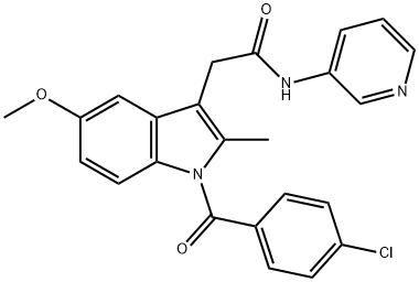 N-(3-PYRIDYL)-INDOMETHACIN AMIDE Struktur