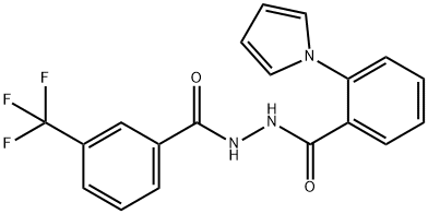 2-(1H-PYRROL-1-YL)-N'-[3-(TRIFLUOROMETHYL)BENZOYL]BENZENECARBOHYDRAZIDE Struktur