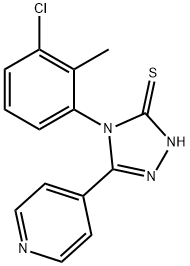 4-(3-CHLORO-2-METHYL-PHENYL)-5-PYRIDIN-4-YL-4H-[1,2,4]TRIAZOLE-3-THIOL Struktur