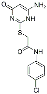 2-[(6-AMINO-4-OXO-1,4-DIHYDROPYRIMIDIN-2-YL)THIO]-N-(4-CHLOROPHENYL)ACETAMIDE Struktur