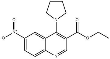 ETHYL 6-NITRO-4-(1-PYRROLIDINYL)-3-QUINOLINECARBOXYLATE Struktur