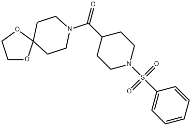 1,4-DIOXA-8-AZASPIRO[4.5]DEC-8-YL[1-(PHENYLSULFONYL)-4-PIPERIDINYL]METHANONE Struktur