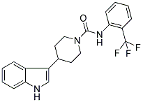 4-(1H-INDOL-3-YL)-N-(3-(TRIFLUOROMETHYL)PHENYL)PIPERIDINE-1-CARBOXAMIDE Struktur