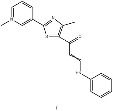 3-(5-[(E)-3-ANILINO-2-PROPENOYL]-4-METHYL-1,3-THIAZOL-2-YL)-1-METHYLPYRIDINIUM IODIDE Struktur