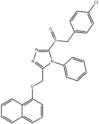 3-[(4-CHLOROBENZYL)SULFINYL]-5-[(1-NAPHTHYLOXY)METHYL]-4-PHENYL-4H-1,2,4-TRIAZOLE Struktur