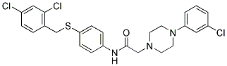 2-[4-(3-CHLOROPHENYL)PIPERAZINO]-N-(4-[(2,4-DICHLOROBENZYL)SULFANYL]PHENYL)ACETAMIDE Struktur