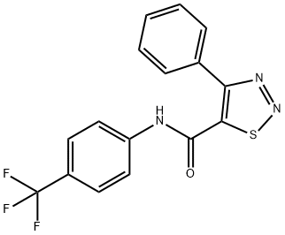 4-PHENYL-N-[4-(TRIFLUOROMETHYL)PHENYL]-1,2,3-THIADIAZOLE-5-CARBOXAMIDE Struktur