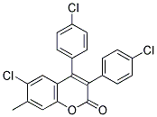 6-CHLORO-3,4-DI(4'-CHLOROPHENYL)-7-METHYLCOUMARIN Struktur