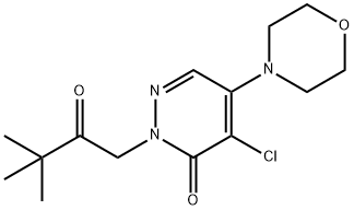 4-CHLORO-2-(3,3-DIMETHYL-2-OXOBUTYL)-5-MORPHOLINO-3(2H)-PYRIDAZINONE Struktur