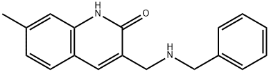 3-(BENZYLAMINO-METHYL)-7-METHYL-1H-QUINOLIN-2-ONE Struktur