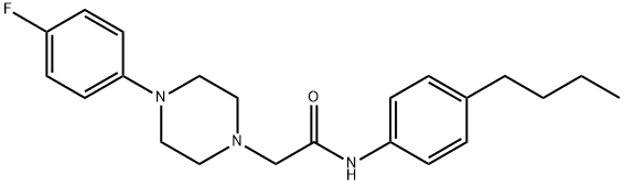 N-(4-BUTYLPHENYL)-2-[4-(4-FLUOROPHENYL)PIPERAZINO]ACETAMIDE Struktur