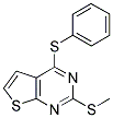 2-(METHYLSULFANYL)-4-(PHENYLSULFANYL)THIENO[2,3-D]PYRIMIDINE Struktur