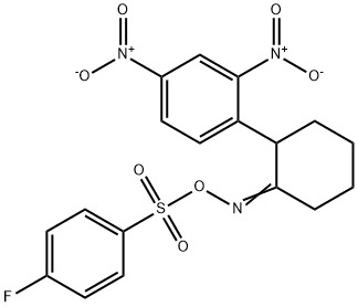 (([2-(2,4-DINITROPHENYL)CYCLOHEXYLIDEN]AMINO)OXY)(4-FLUOROPHENYL)DIOXO-LAMBDA6-SULFANE Structure