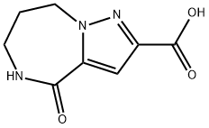 4-OXO-5,6,7,8-TETRAHYDRO-4H-1,5,8A-TRIAZA-AZULENE-2-CARBOXYLIC ACID Struktur