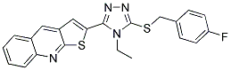 2-(4-ETHYL-5-[(4-FLUOROBENZYL)SULFANYL]-4H-1,2,4-TRIAZOL-3-YL)THIENO[2,3-B]QUINOLINE Struktur