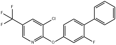 3-CHLORO-2-[(2-FLUORO[1,1'-BIPHENYL]-4-YL)OXY]-5-(TRIFLUOROMETHYL)PYRIDINE Struktur