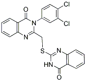 3-(3,4-DICHLOROPHENYL)-2-{[(4-OXO-3,4-DIHYDROQUINAZOLIN-2-YL)THIO]METHYL}QUINAZOLIN-4(3H)-ONE Struktur