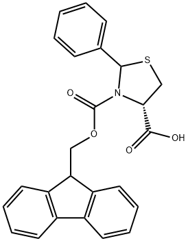 FMOC-(4S,2RS)-2-PHENYLTHIAZOLIDINE-4-CARBOXYLIC ACID Struktur