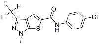 N-(4-CHLOROPHENYL)-1-METHYL-3-(TRIFLUOROMETHYL)-1H-THIENO[2,3-C]PYRAZOLE-5-CARBOXAMIDE Struktur