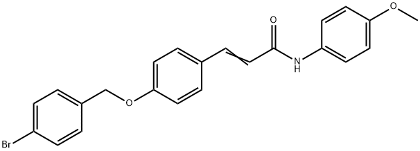 (E)-3-(4-[(4-BROMOBENZYL)OXY]PHENYL)-N-(4-METHOXYPHENYL)-2-PROPENAMIDE Struktur