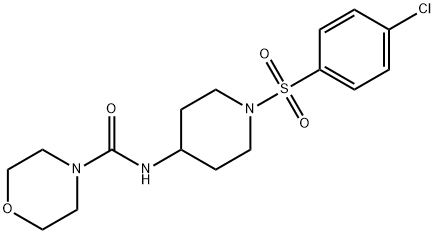 N-(1-[(4-CHLOROPHENYL)SULFONYL]-4-PIPERIDINYL)-4-MORPHOLINECARBOXAMIDE Struktur