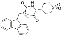 (1,1-DIOXIDOTETRAHYDRO-2H-THIOPYRAN-4-YL)([(9H-FLUOREN-9-YLMETHOXY)CARBONYL]AMINO)ACETIC ACID Struktur