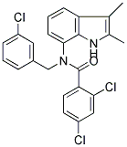 N-(3-CHLOROBENZYL)-2,4-DICHLORO-N-(2,3-DIMETHYL-1H-INDOL-7-YL)BENZAMIDE Struktur