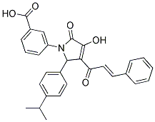 (E)-3-(3-CINNAMOYL-4-HYDROXY-2-(4-ISOPROPYLPHENYL)-5-OXO-2H-PYRROL-1(5H)-YL)BENZOIC ACID Struktur