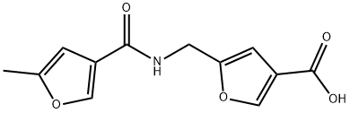 5-([(5-METHYL-FURAN-3-CARBONYL)-AMINO]-METHYL)-FURAN-3-CARBOXYLIC ACID Struktur