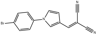 2-([1-(4-BROMOPHENYL)-1H-PYRROL-3-YL]METHYLENE)MALONONITRILE Struktur