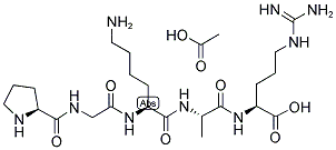 H-PRO-GLY-LYS-ALA-ARG-OH ACETATE SALT Struktur