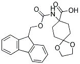 8-(9H-FLUOREN-9-YLMETHOXYCARBONYLAMINO)-1,4-DIOXA-SPIRO[4.5]DECANE-8-CARBOXYLIC ACID Struktur