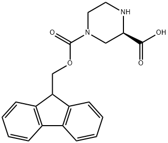 4-FMOC-PIPERAZINE-2-(R)-CARBOXYLIC ACID Struktur