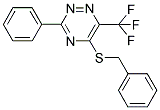 5-(BENZYLSULFANYL)-3-PHENYL-6-(TRIFLUOROMETHYL)-1,2,4-TRIAZINE Struktur