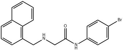 N-(4-BROMOPHENYL)-2-[(1-NAPHTHYLMETHYL)AMINO]ACETAMIDE Struktur