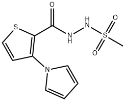 N'-([3-(1H-PYRROL-1-YL)-2-THIENYL]CARBONYL)METHANESULFONOHYDRAZIDE Struktur