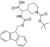 3-[CARBOXY-(9H-FLUOREN-9-YLMETHOXYCARBONYLAMINO)-METHYL]-PIPERIDINE-1-CARBOXYLIC ACID TERT-BUTYL ESTER Struktur