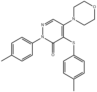 2-(4-METHYLPHENYL)-4-[(4-METHYLPHENYL)SULFANYL]-5-MORPHOLINO-3(2H)-PYRIDAZINONE Struktur