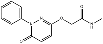 N-METHYL-2-[(6-OXO-1-PHENYL-1,6-DIHYDRO-3-PYRIDAZINYL)OXY]ACETAMIDE Struktur